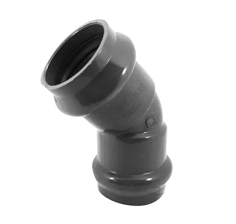 Codo 45° Hembra-Hembra con aro de goma (PN10)