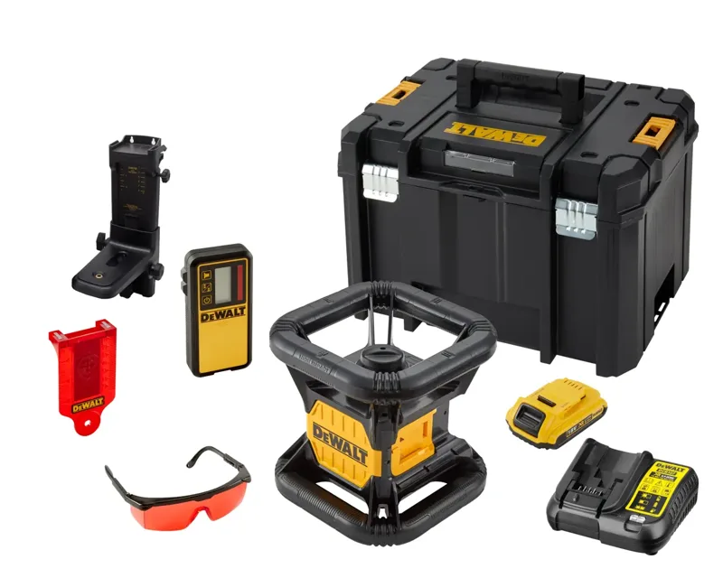 Nivel LÃ¡ser Rotativo autonivelante ROJO XR 18V con baterÃ­a Li-Ion 2Ah