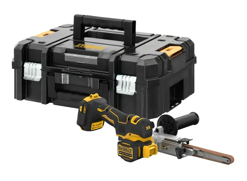 Lijadora de banda sin escobillas XR 18V 13mm sin cargador/baterÃ­a con maletÃ­n TSTAK