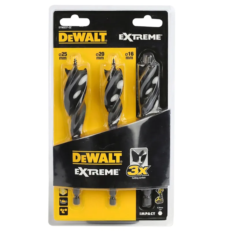 Juego de brocas de triple flauta ext 152mm (16mm, 20mm 25mm)