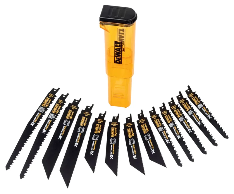 Juego de 13 Hojas de Sierra Sable Bi-Metal XR EXTREME RUNTIME ; 5x DT99554 152mm , 2x DT99555 230mm ,4x DT9955