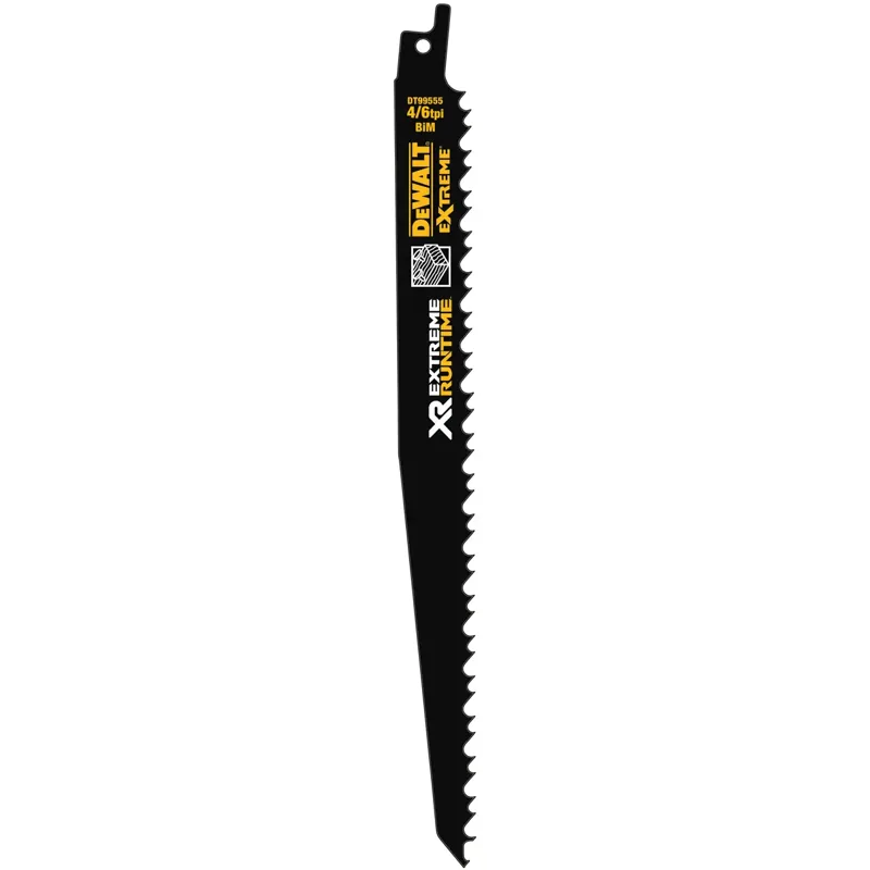 Hoja de Sierra Sable Bi-metal XR EXTREME RUNTIME Longuitud:152mm, paso del diente 6mm para madera y madera con