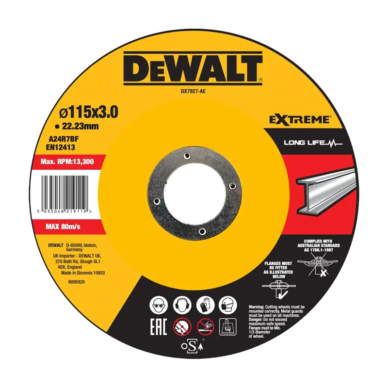 Disco de corte concavo para metal 115 x 3 x 22.23mm