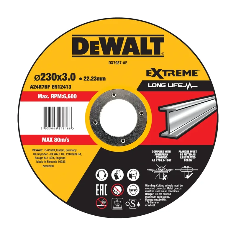 Disco de corte concavo para metal 230 x 3 x 22.23mm