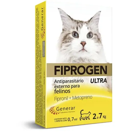 Fiprogen Ultra Gatos 2 a 7 KG 0,7 ML Fipronil 10%